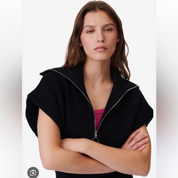 New IRO PARIS  Avona Zippered-Collar Sweater XS $395 - Picture 4 of 14